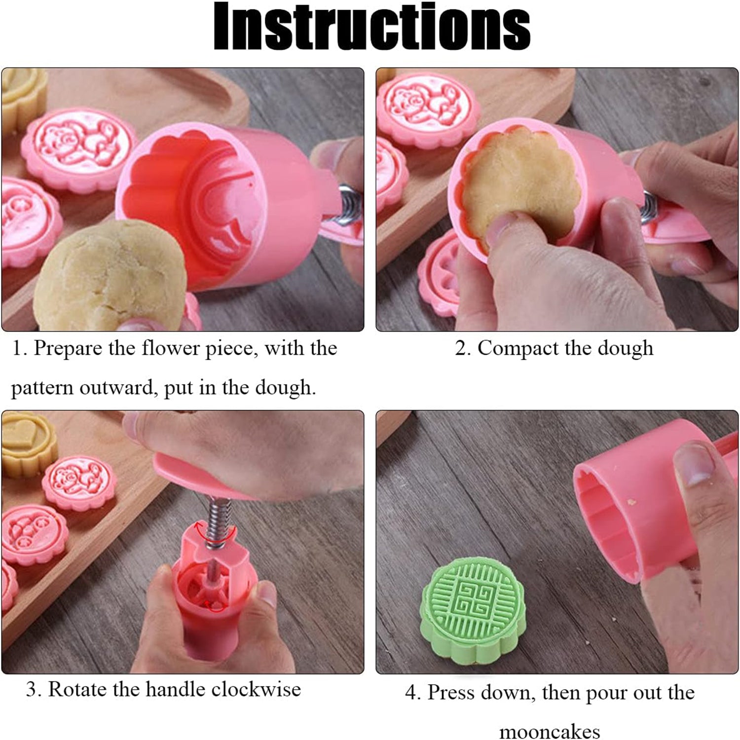 Multipurpose Cookie Biscuit Stamp Mold Set with Press Handle Multipurpose Cookie Biscuit Stamp Mold Set with Press Handle